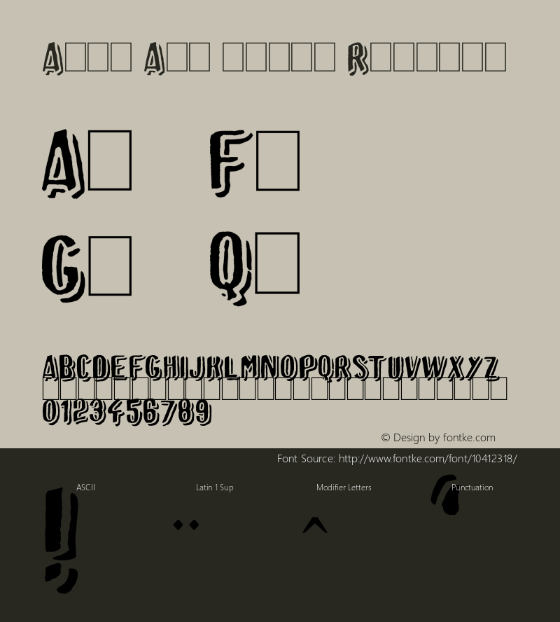 Afro Add plain Regular Version 1.00 May 3, 2011, initial release Font Sample