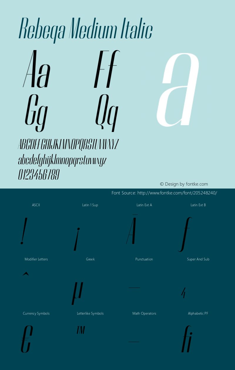 Rebeqa-MediumItalic 1.000图片样张