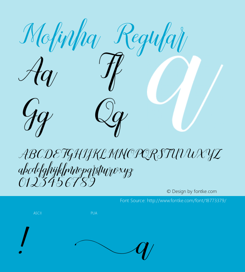 Molinha Regular Version 1.000 Font Sample