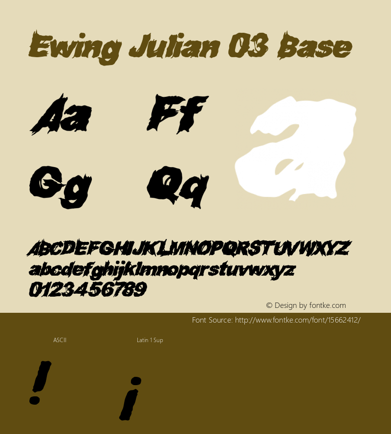 Ewing Julian 03 Base Version 1.000 Font Sample