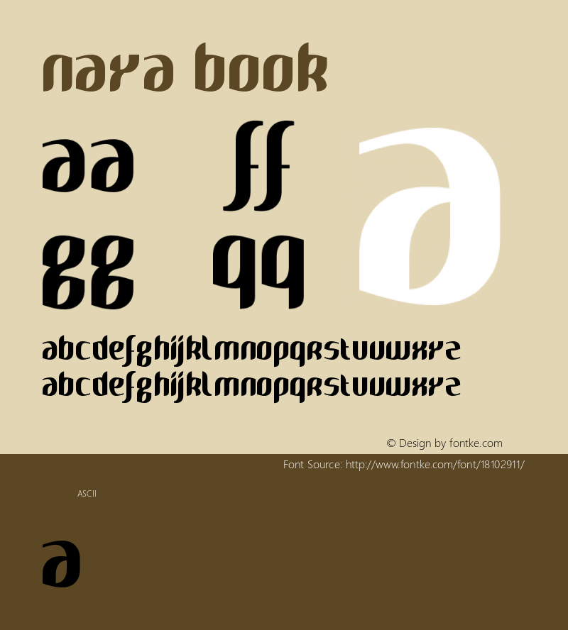 Naya Book Version 1.0 Font Sample