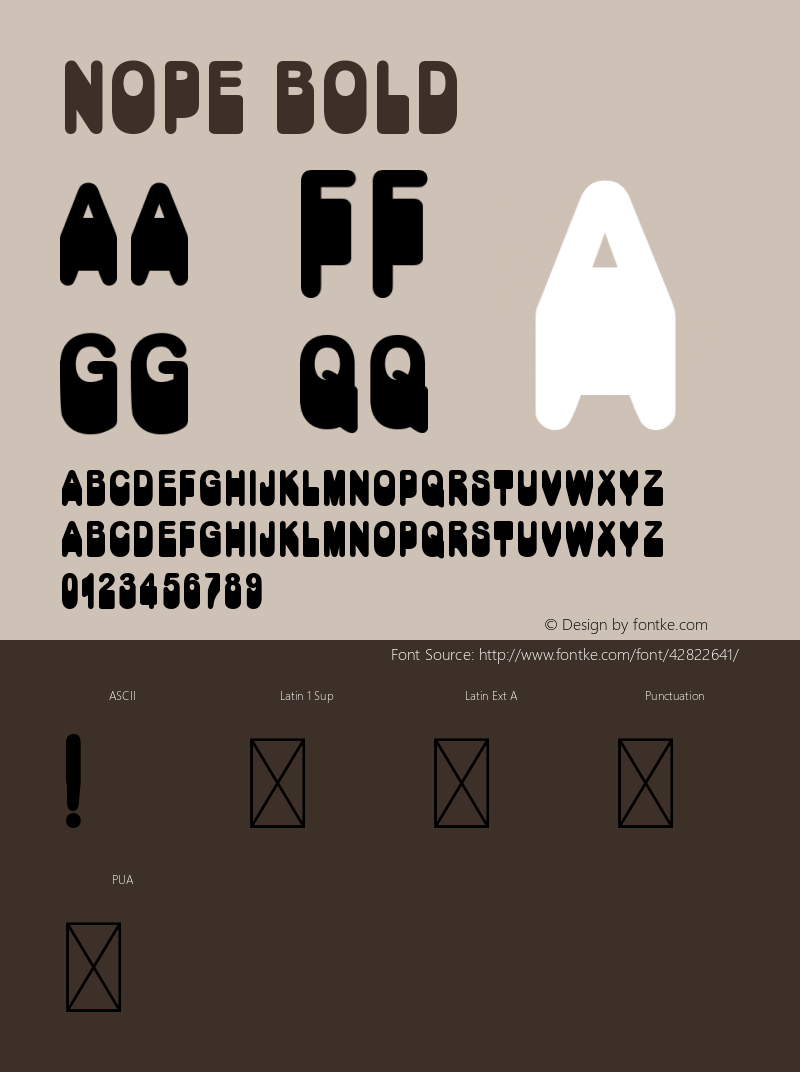 Nope Bold Version 1.002;Fontself Maker 3.3.0 Font Sample