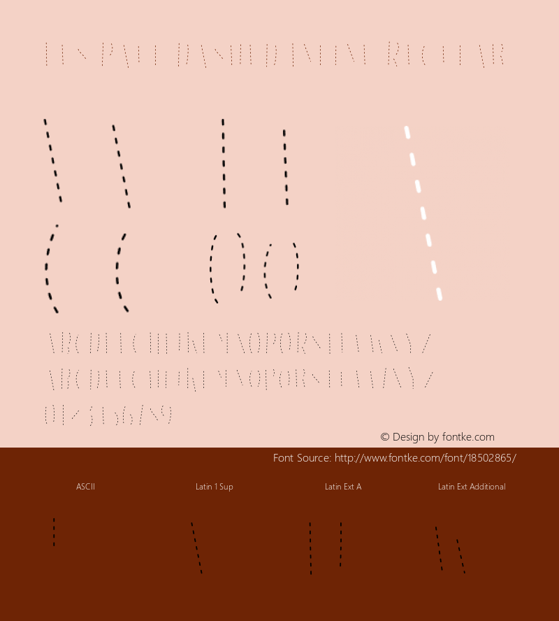 Les Paul Dashed Inline Regular Version 1.000;PS 001.000;hotconv 1.0.70;makeotf.lib2.5.58329 DEVELOPMENT Font Sample