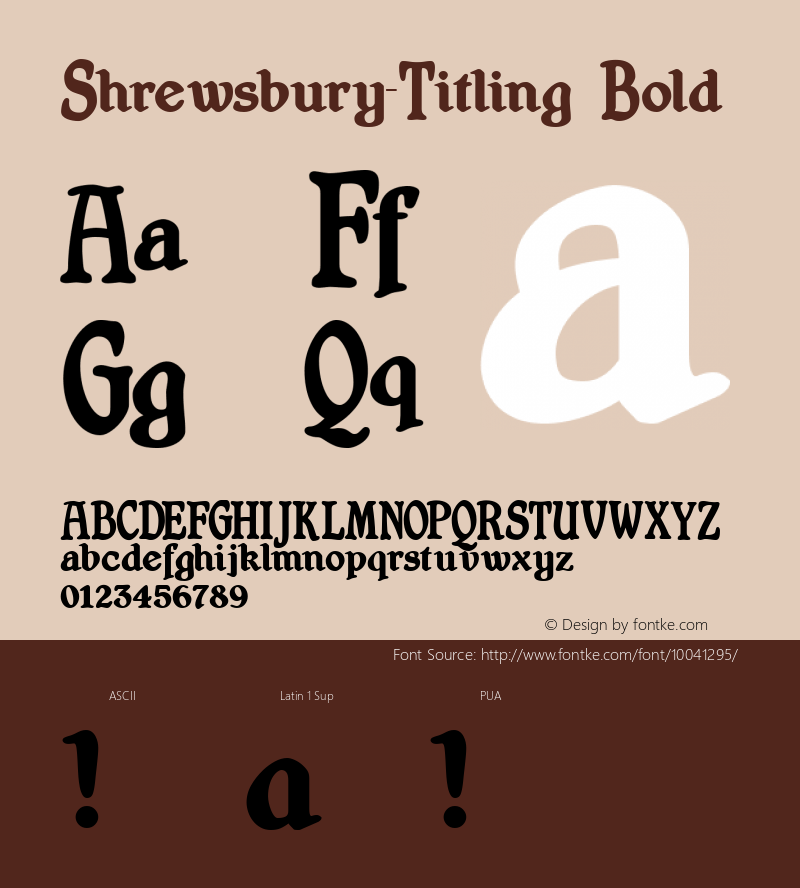 Shrewsbury-Titling Bold Version 1.00 Font Sample