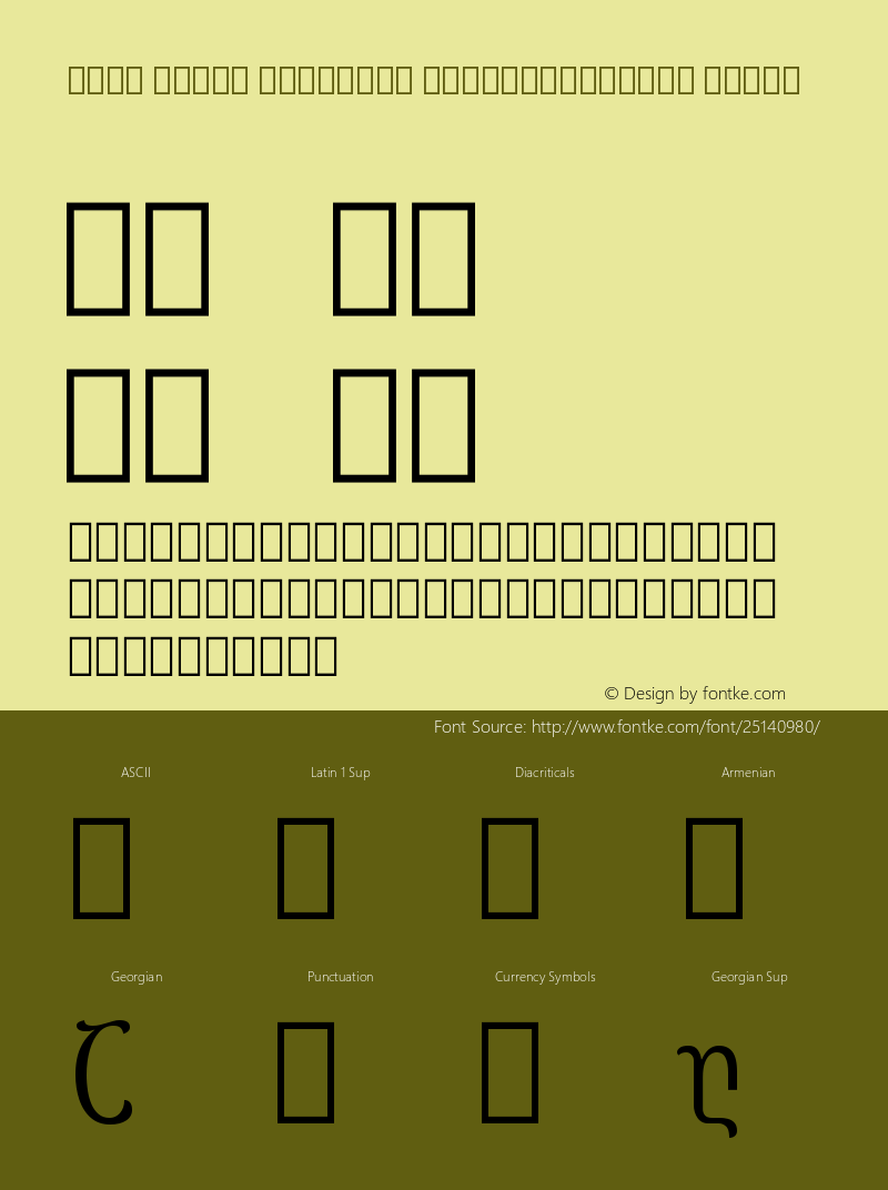 Noto Serif Georgian ExtraCondensed Light Version 2.000 Font Sample