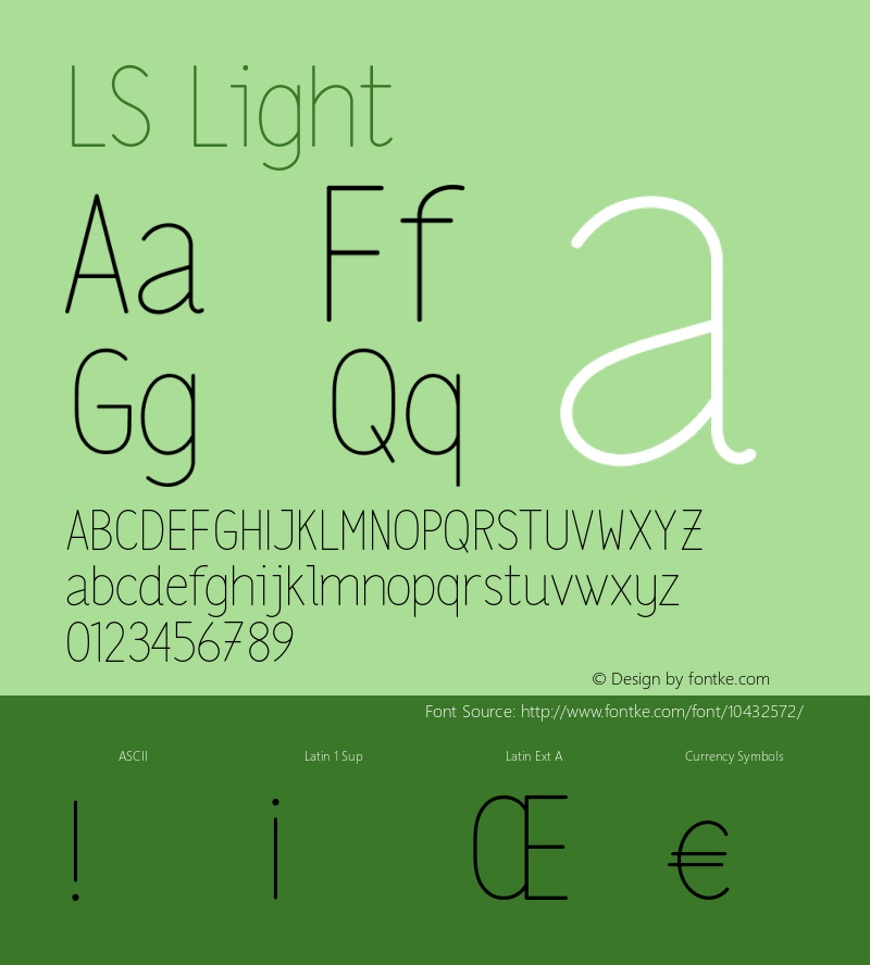 LS Light Version 001.000 Font Sample