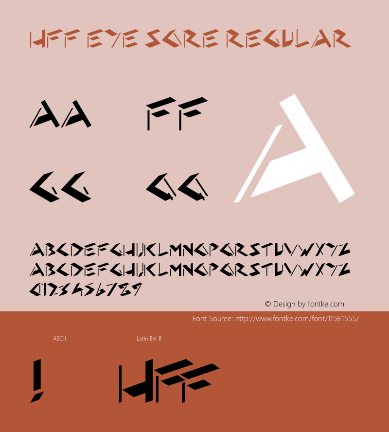 HFF Eye Sore Regular Version 1.000 Font Sample