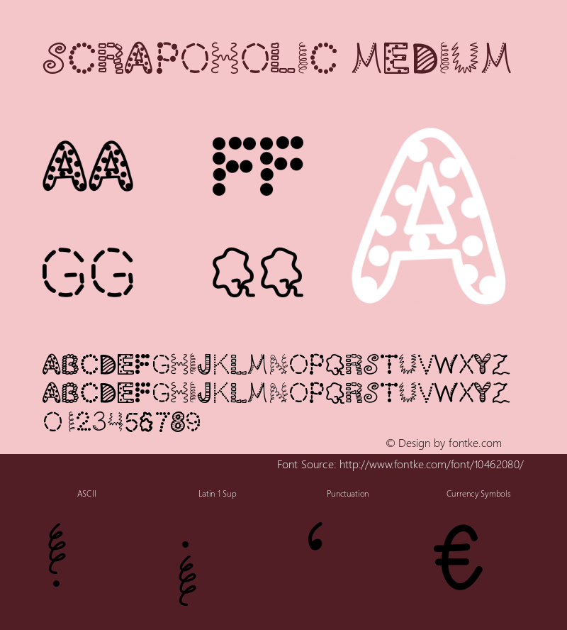 ScrapOHolic Medium Version 001.000 Font Sample