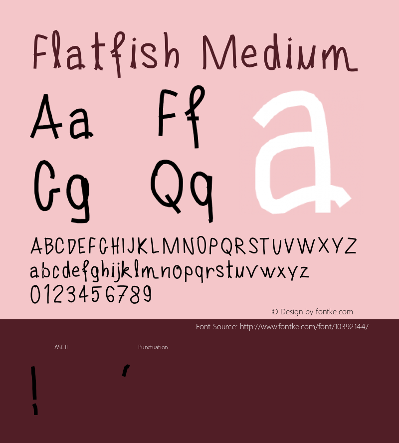 Flatfish Medium Version 001.000 Font Sample