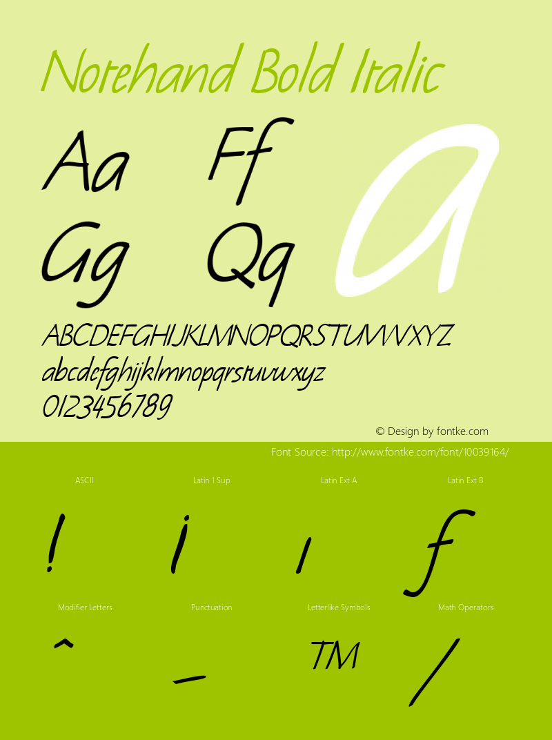 Notehand Bold Italic The IMSI MasterFonts Collection, tm 1995 IMSI Font Sample