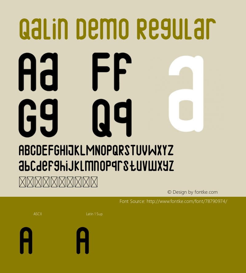 Qalin Demo Version 1.002;Fontself Maker 3.1.2 Font Sample