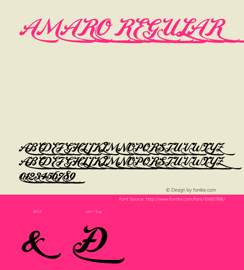 Amaro Regular Version 001.000 Font Sample