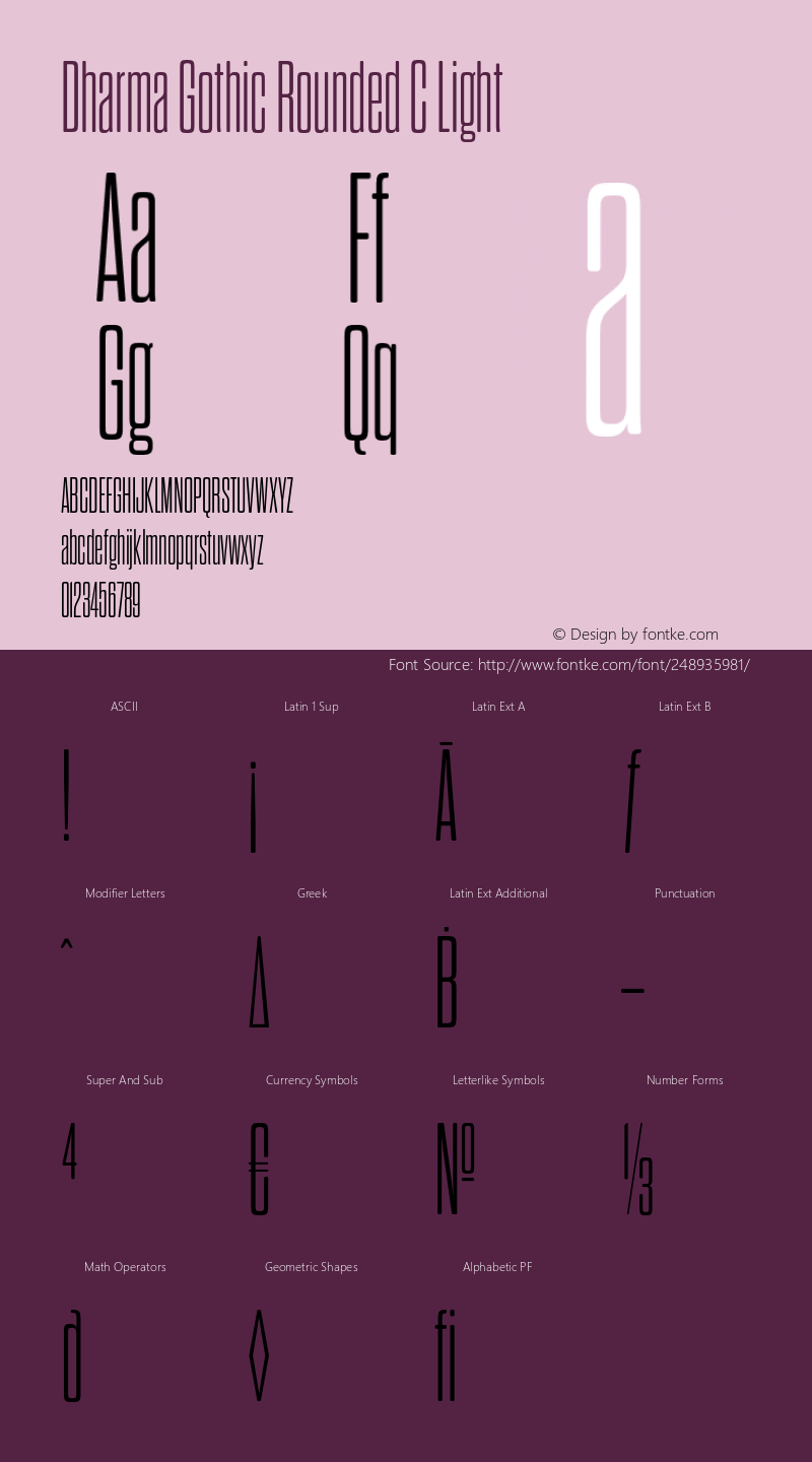 Dharma Gothic Rounded C Light Version 1.000;PS 001.000;hotconv 1.0.88;makeotf.lib2.5.64775图片样张