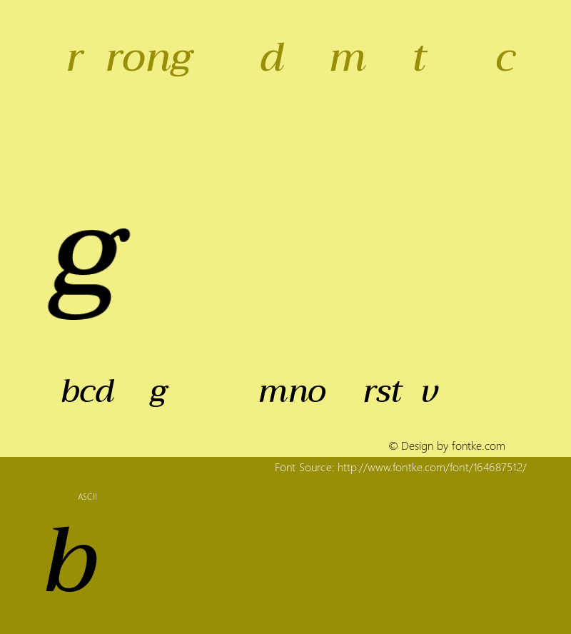 Trirong Medium Italic Version 1.001 Font Sample