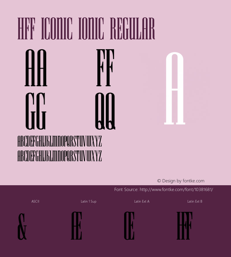 HFF Iconic Ionic Regular 1.0 Font Sample