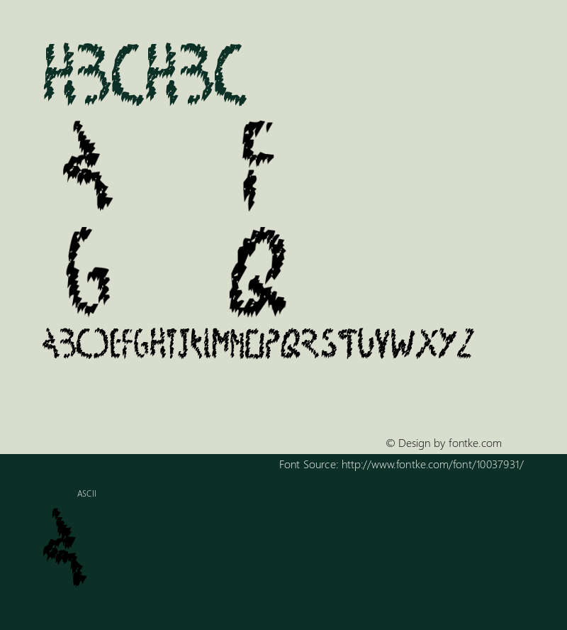 Heamorrhage BC Heamorrhage BC 1.00 First Release Font Sample