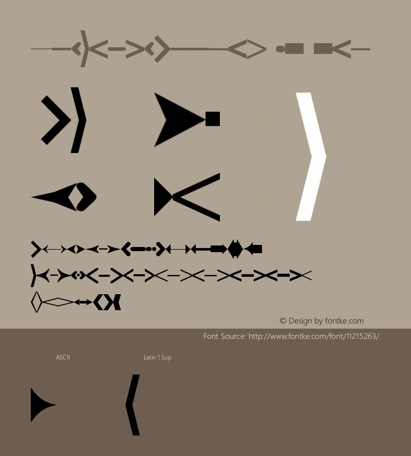 CreativeArrows LT Two Version 001.000 Font Sample