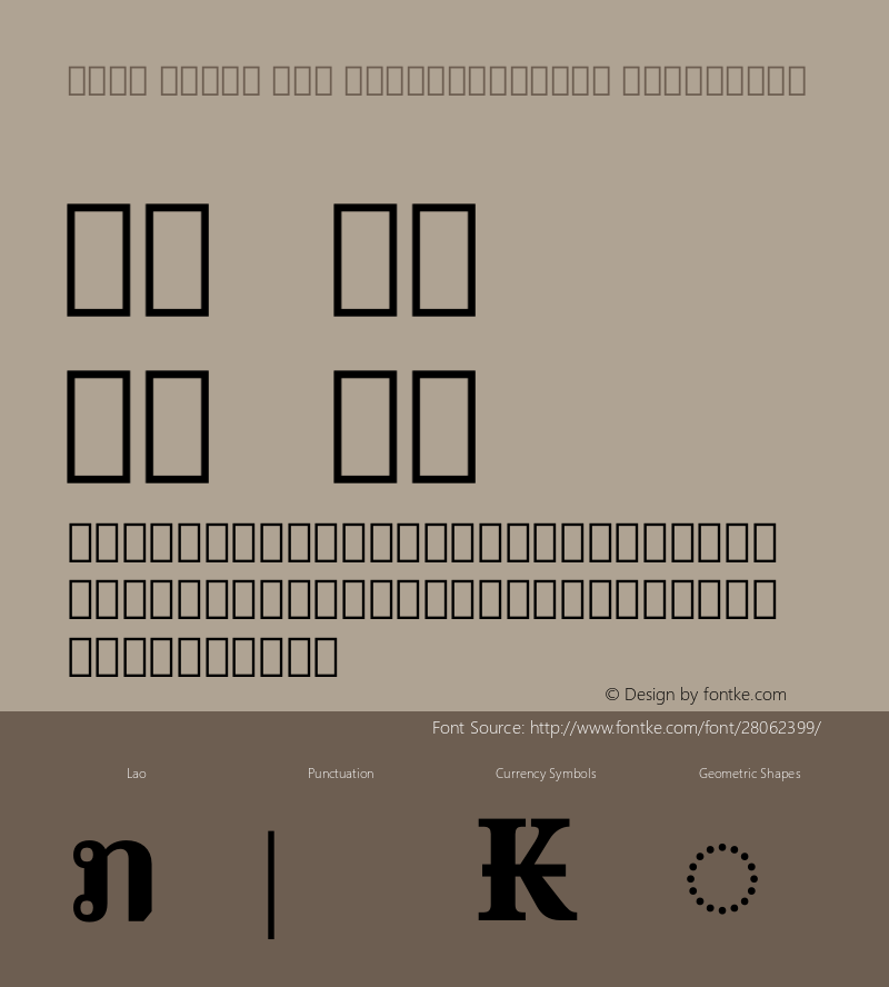 Noto Serif Lao SemiCondensed ExtraBold Version 2.000 Font Sample