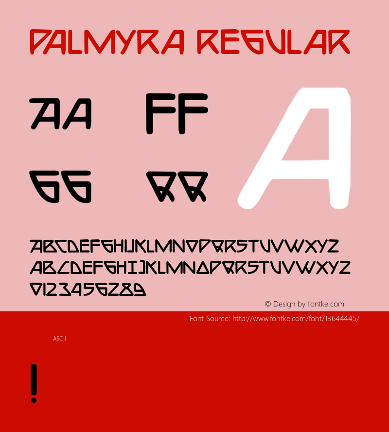 Palmyra Regular 001.001 Font Sample