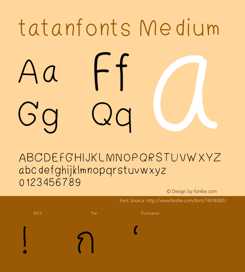 tatanfonts Version 001.000 Font Sample