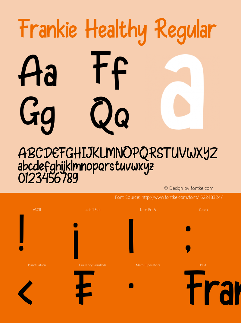 Frankie Healthy Version 1.00;October 1, 2020;FontCreator 13.0.0.2672 64-bit Font Sample