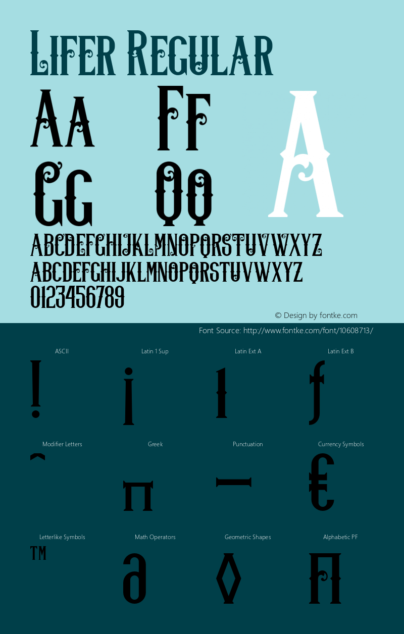 Lifer Regular Version 1.000;PS 001.001;hotconv 1.0.56 Font Sample