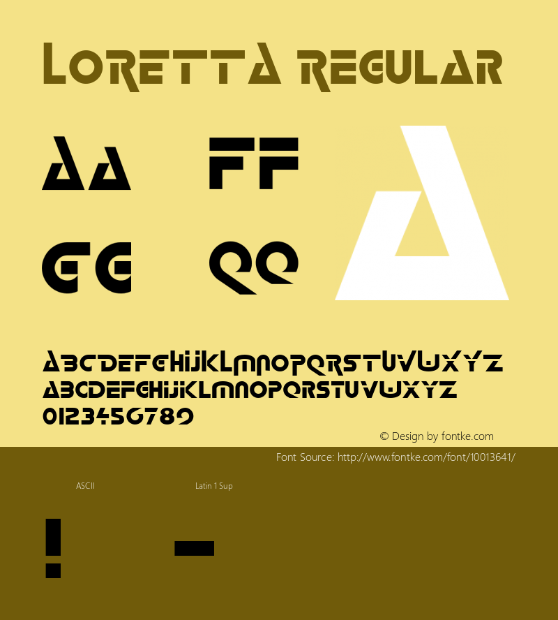 LORETTA Regular Altsys Fontographer 3.5  3/17/97 Font Sample