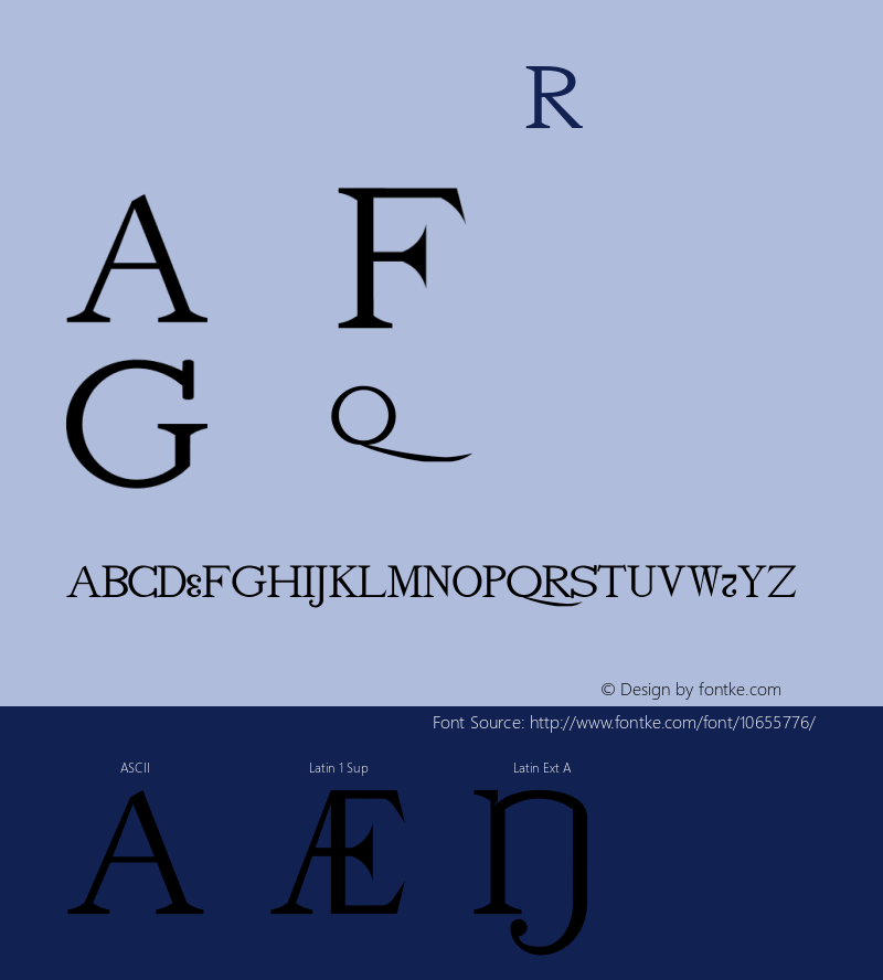 drmdoztcbx24 Regular Version 001.001 Font Sample