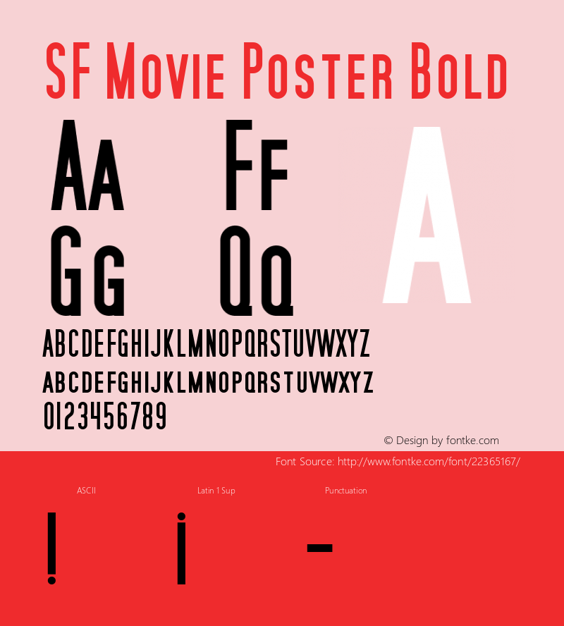 SF Movie Poster  Bold Macromedia Fontographer 4.1.5 5/24/99 Font Sample