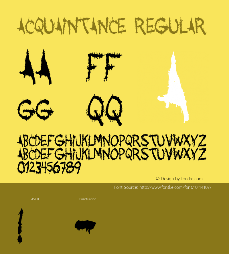 Acquaintance Regular 2 Font Sample