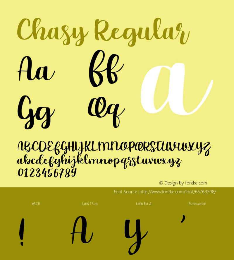 Chasy Version 1.011;Fontself Maker 3.4.0 Font Sample