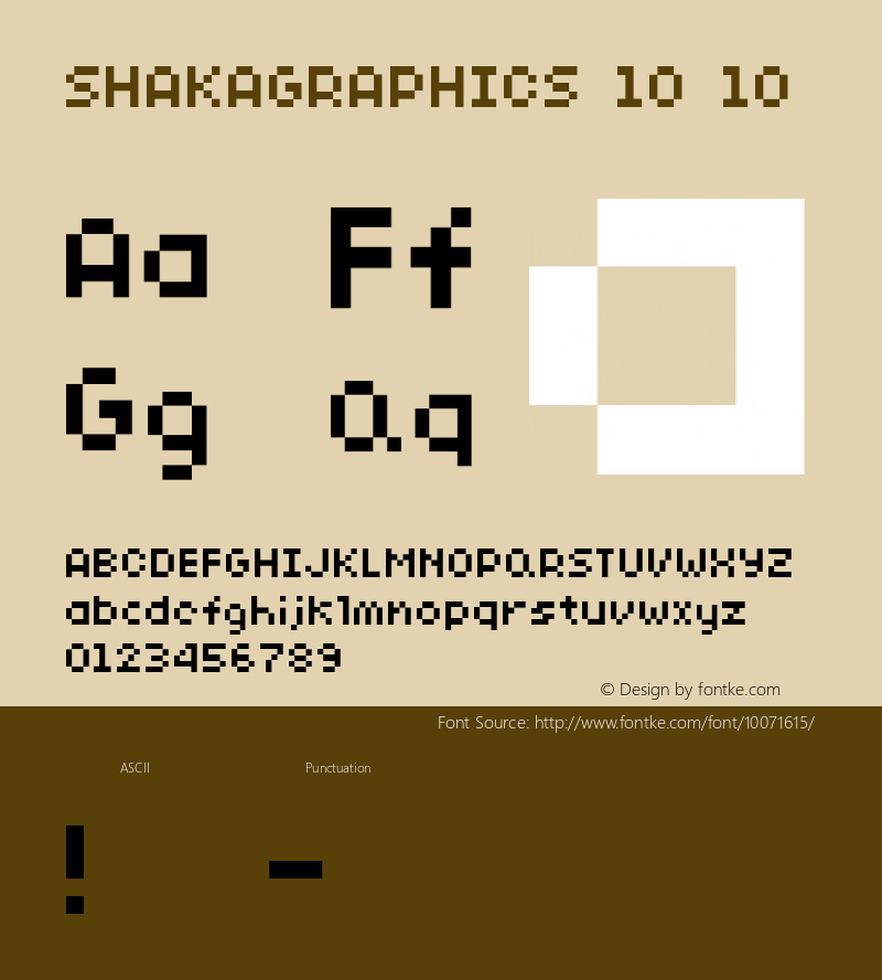 SHAKAGRAPHICS 10 10 Macromedia Fontographer 4.1J 00.11.27 Font Sample