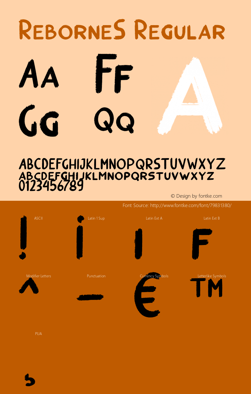 ReborneS Version 1.000 Font Sample