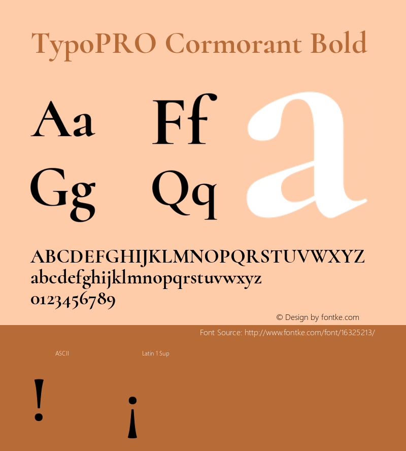 TypoPRO Cormorant Bold Version 2.001 Font Sample
