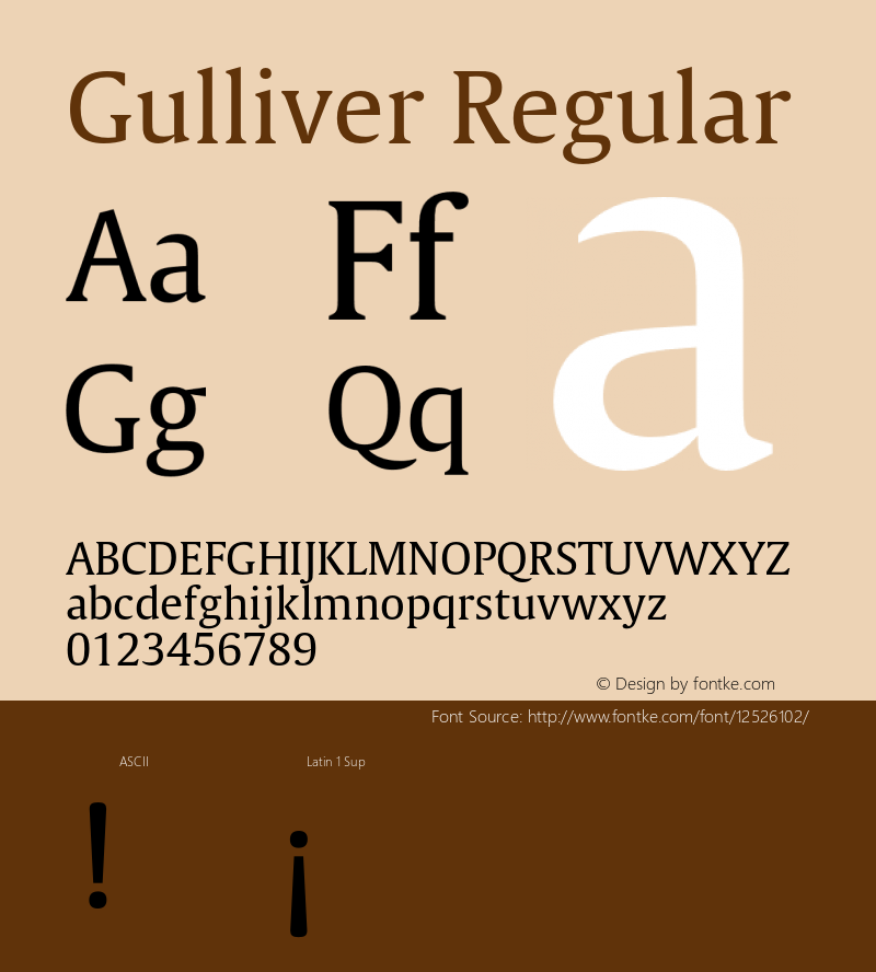Gulliver Regular 001.000 Font Sample