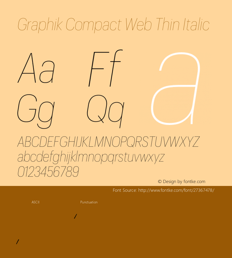 Graphik Compact Web Thin Italic Version 1.1 2017 Font Sample