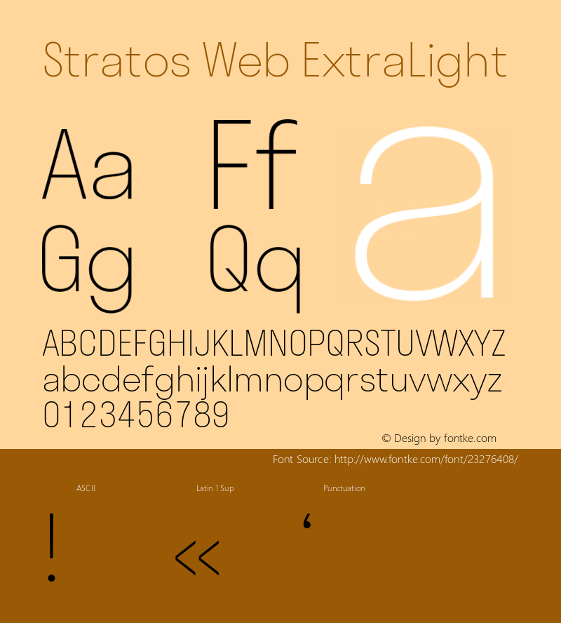 Stratos Web ExtraLight Version 1.004;PS 1.4;hotconv 1.0.88;makeotf.lib2.5.647800; ttfautohint (v1.3.34-f4db) Font Sample