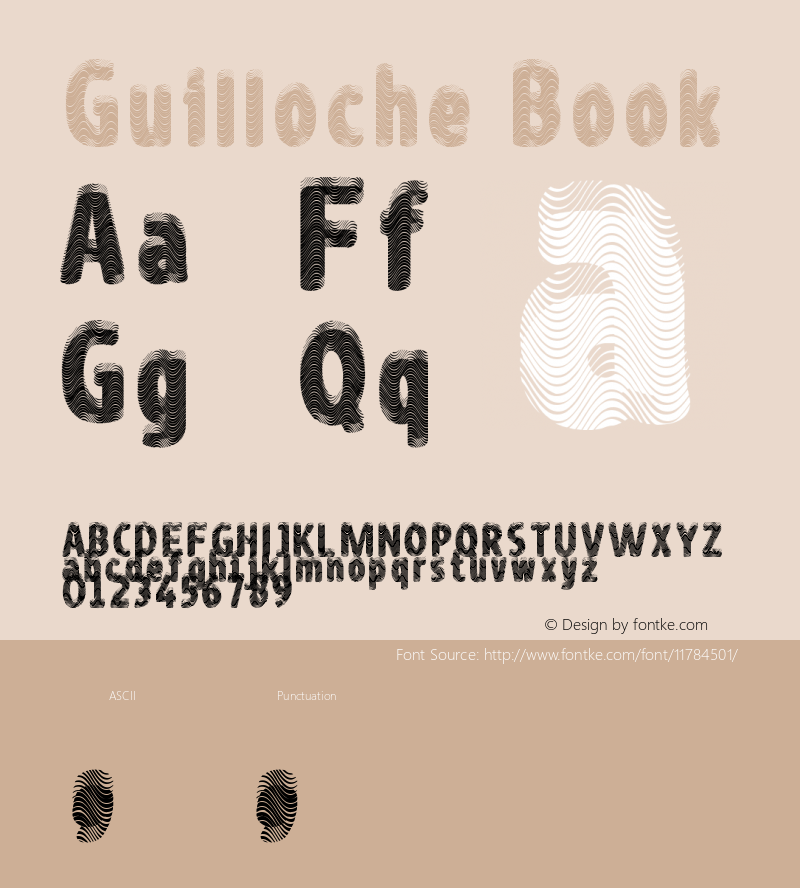 Guilloche Book Version 1.00 January 10, 201 Font Sample