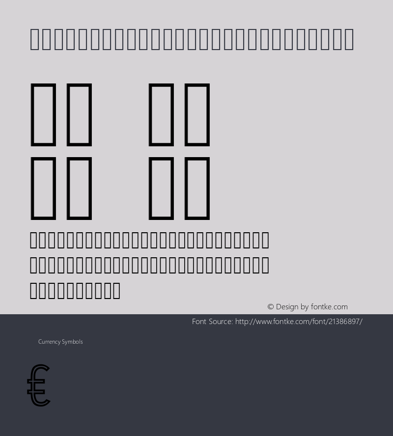 OstrichSansInline Version 1.0 Font Sample