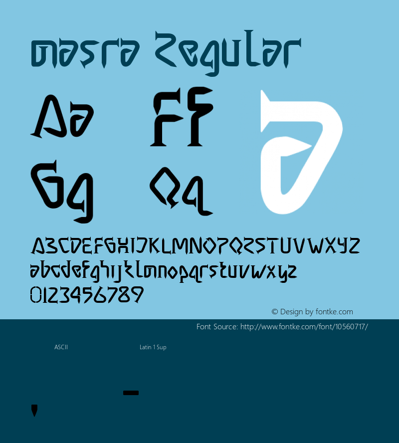 masra Regular Version 1.00 June 17, 2014, initial release Font Sample