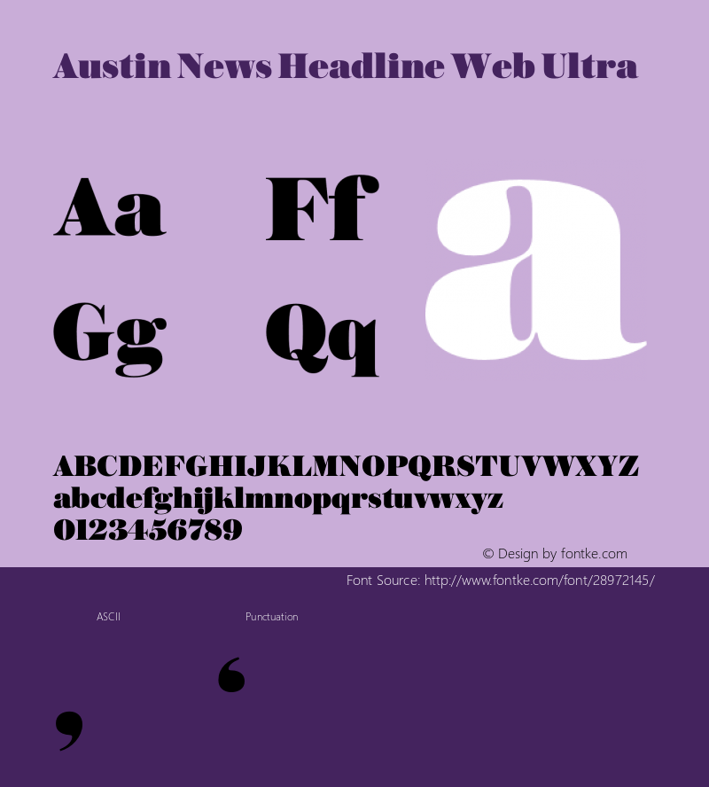 Austin News Head Web Ultra Regular Version 1.1 2015 Font Sample