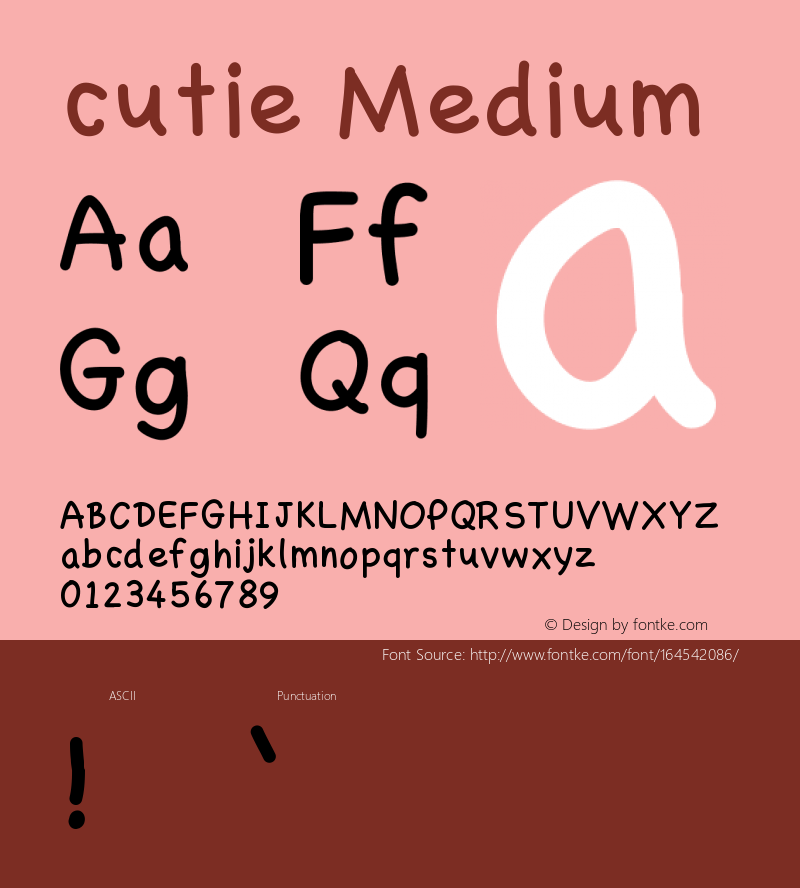cutie Version 001.000 Font Sample