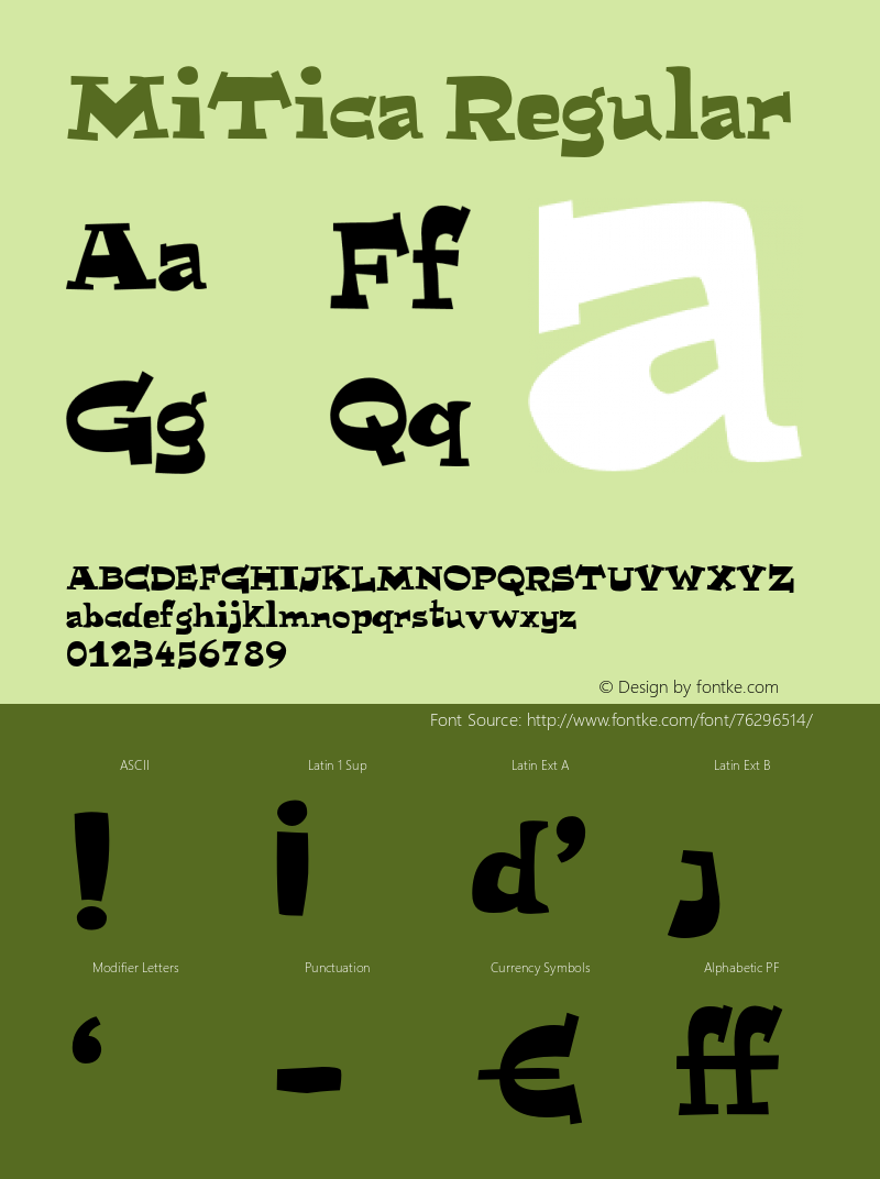 MiTica Version 001.000 Font Sample