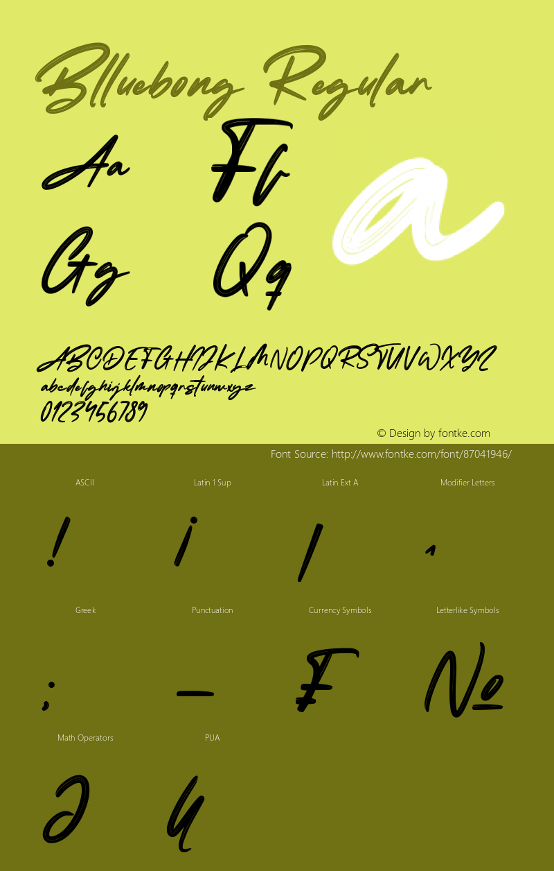 Blluebong Version 1.00;October 4, 2020;FontCreator 11.5.0.2430 32-bit Font Sample