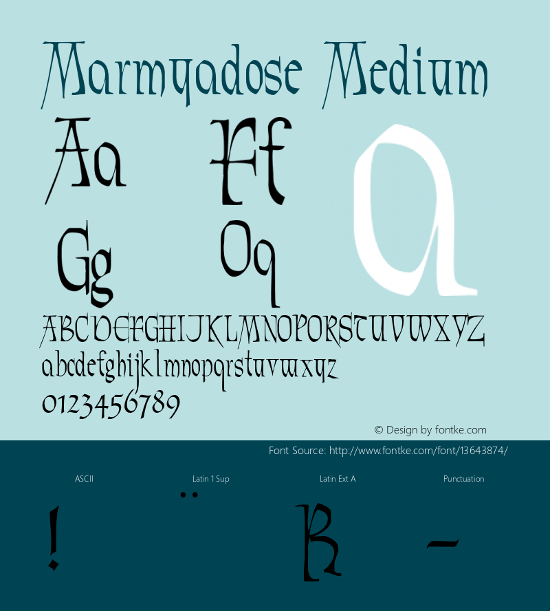 Marmyadose Medium 001.000 Font Sample