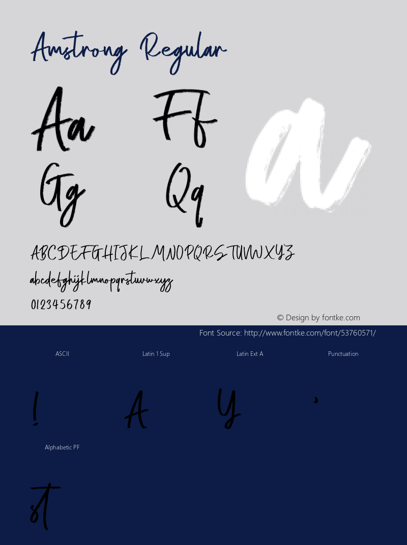 Amstrong Version 1.002;Fontself Maker 3.4.0 Font Sample