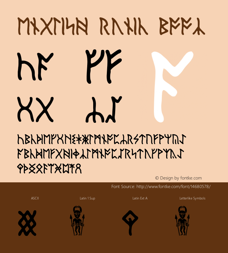 English Runic Book Version 1.0 Font Sample