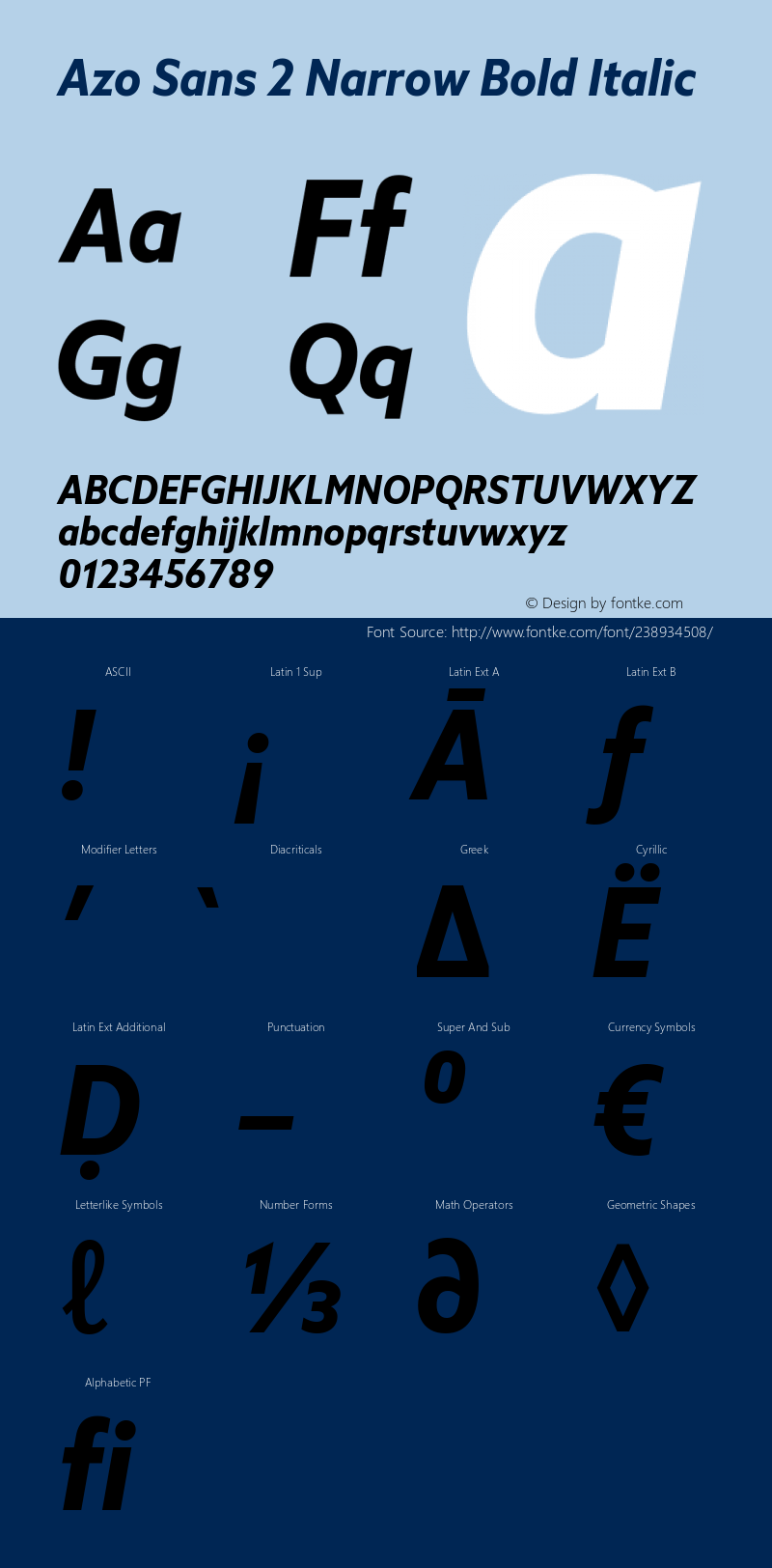 Azo Sans 2 Narrow Bold Italic Version 2.003图片样张