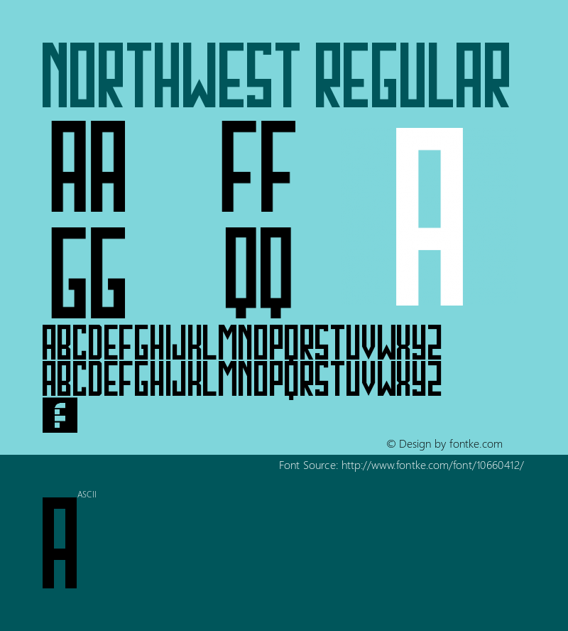 Northwest Regular Version 1.0 Font Sample