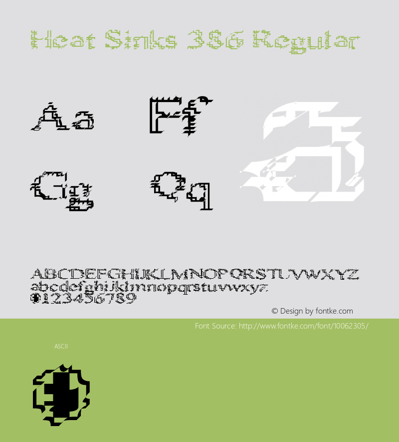 Heat Sinks 386 Regular 1.0 of this techno grunge neo retro fonto Font Sample